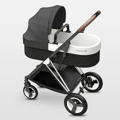 Luxury 3-in-1 Baby Stroller – High-Landscape Pushchair with Car Seat