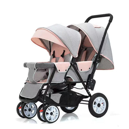 All-Season Twin Baby Pushchair – Compact and Easy-to-Use Design