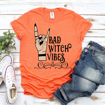 Spooky ‘Bad Witch Vibes’ Tee – Perfect for Halloween