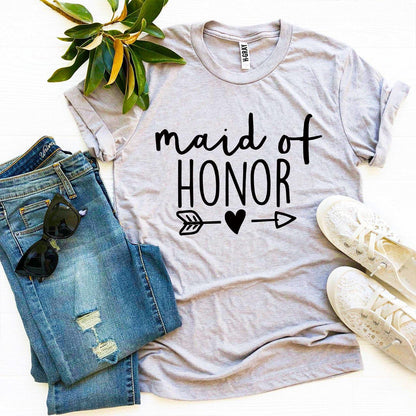 Maid of Honor T-Shirt – Chic Wedding Party Tee for Bridesmaids