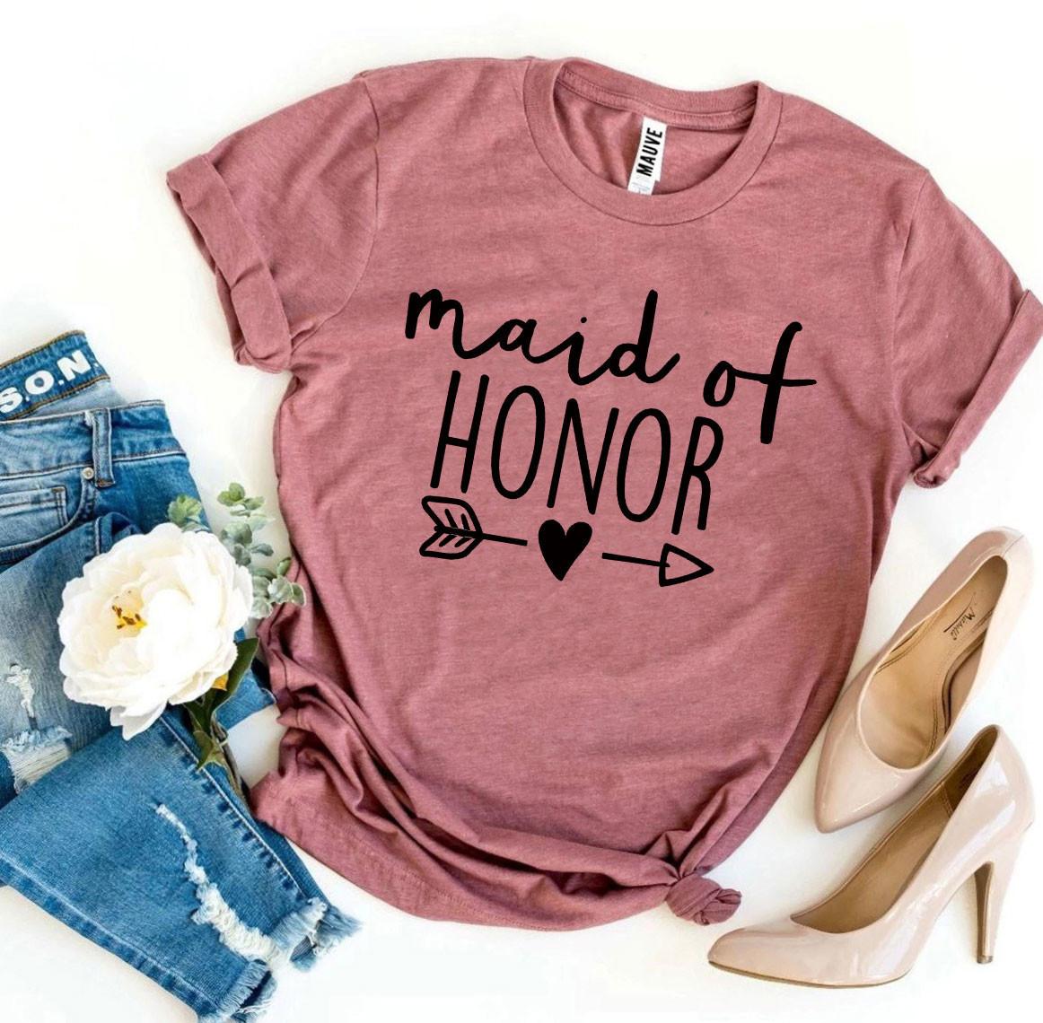 Maid of Honor T-Shirt – Chic Wedding Party Tee for Bridesmaids